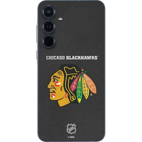 NHL Chicago Blackhawks Distressed Galaxy A55 5G Skin